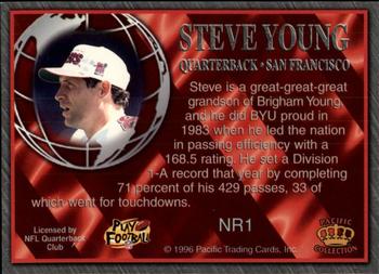 1996 Pacific Crown Royale - NFL Regime #NR1 Steve Young Back