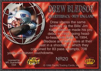 1996 Pacific Crown Royale - NFL Regime #NR20 Drew Bledsoe Back