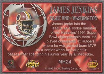 1996 Pacific Crown Royale - NFL Regime #NR24 James Jenkins Back
