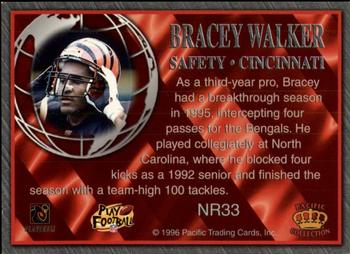1996 Pacific Crown Royale - NFL Regime #NR33 Bracy Walker Back