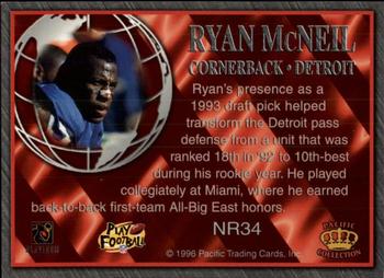 1996 Pacific Crown Royale - NFL Regime #NR34 Ryan McNeil Back