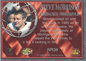1996 Pacific Crown Royale - NFL Regime #NR39 Steve Morrison Back