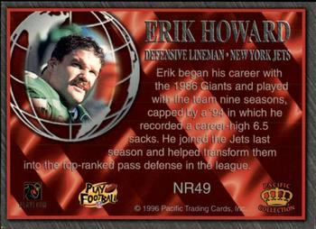 1996 Pacific Crown Royale - NFL Regime #NR49 Erik Howard Back