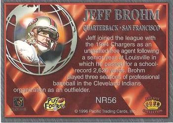 1996 Pacific Crown Royale - NFL Regime #NR56 Jeff Brohm Back