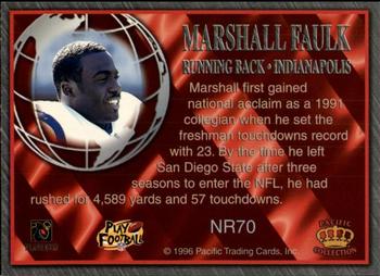 1996 Pacific Crown Royale - NFL Regime #NR70 Marshall Faulk Back