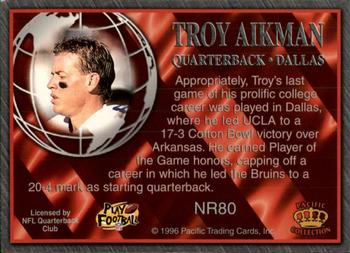 1996 Pacific Crown Royale - NFL Regime #NR80 Troy Aikman Back