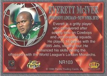 1996 Pacific Crown Royale - NFL Regime #NR103 Everett McIver Back