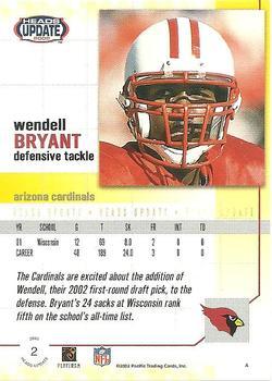 2002 Pacific Heads Update - Red #2 Wendell Bryant Back