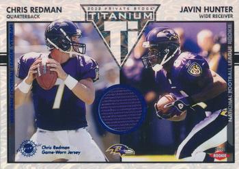 2002 Pacific Private Stock Titanium - Blue Jerseys #108 Chris Redman / Javin Hunter Front