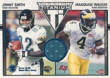 2002 Pacific Private Stock Titanium - Blue Jerseys #134 Jimmy Smith / Marquise Walker Front