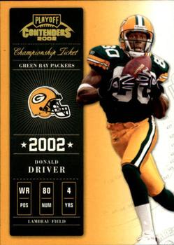 2002 Playoff Contenders - Championship Ticket #72 Donald Driver Front