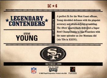 2002 Playoff Contenders - Legendary Contenders #LC-6 Steve Young Back