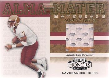 2002 Playoff Honors - Alma Mater Materials Varsity Patches #AM-4 Laveranues Coles Front