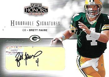 2002 Playoff Honors - Honorable Signatures #HS-21 Brett Favre Front