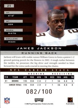 2002 Playoff Honors - O's #21 James Jackson Back