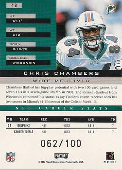 2002 Playoff Honors - O's #48 Chris Chambers Back