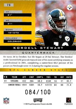 2002 Playoff Honors - O's #76 Kordell Stewart Back