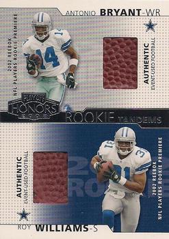 2002 Playoff Honors - Rookie Tandems/Quads #RT-4 Antonio Bryant / Roy Williams Front