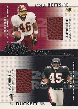 2002 Playoff Honors - Rookie Tandems/Quads #RT-14 T.J. Duckett / Ladell Betts Front