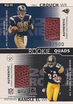 2002 Playoff Honors - Rookie Tandems/Quads #RQ-19 DeShaun Foster / Julius Peppers / Eric Crouch / Antwaan Randle El Back