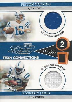 2002 Playoff Piece of the Game - Materials 2nd Down #POG-61 Peyton Manning / Edgerrin James Front