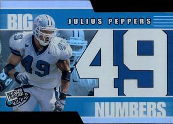 2002 Press Pass - Big Numbers #BN32 Julius Peppers Front