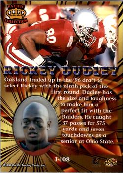 1996 Pacific Invincible #I-108 Rickey Dudley Back