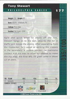 2002 Score - Final Score #177 Tony Stewart Back