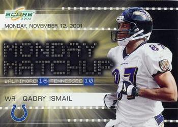 2002 Score - Monday Matchup #MM-9 Qadry Ismail Front
