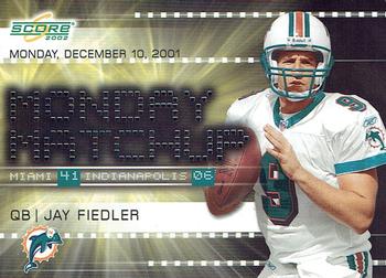 2002 Score - Monday Matchup #MM-13 Jay Fiedler Front