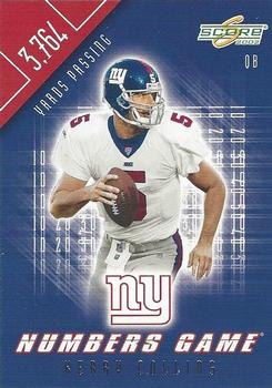 2002 Score - Numbers Game #NG-4 Kerry Collins Front