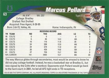 2002 Topps - Topps Collection #63 Marcus Pollard Back