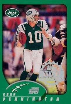 2002 Topps - MVP Promotion #NNO Chad Pennington Front