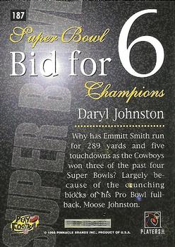 1996 Pinnacle #187 Daryl Johnston Back