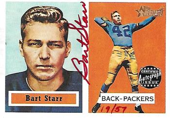 2002 Topps Heritage - Real One Autographs Red Ink #HR-BS Bart Starr Front