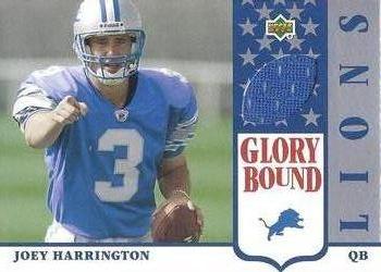 2002 UD Authentics - Glory Bound Jerseys #GBJ-JH Joey Harrington Front