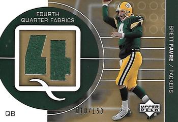 2002 Upper Deck - Fourth Quarter Fabrics Gold #FQ-BF Brett Favre Front