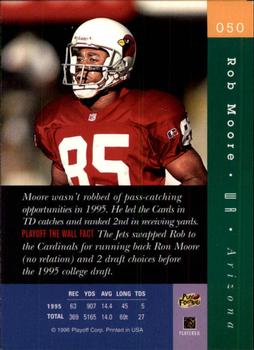 1996 Playoff Absolute #050 Rob Moore Back