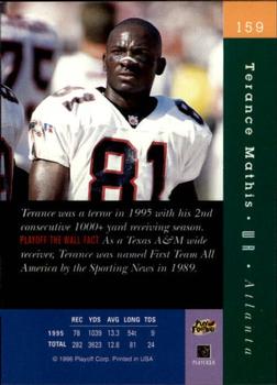 1996 Playoff Absolute #159 Terance Mathis Back