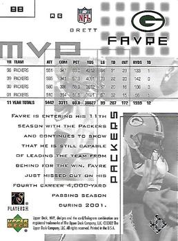 2002 Upper Deck MVP - Silver #88 Brett Favre Back