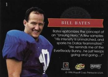 1996 Playoff Absolute - Prime Unsung Heroes #1 Bill Bates Back