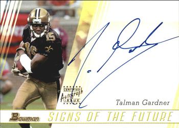 2003 Bowman - Signs of the Future Autographs #SF-TG Talman Gardner Front