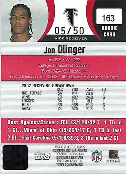 2003 Bowman's Best - Red #163 Jon Olinger Back