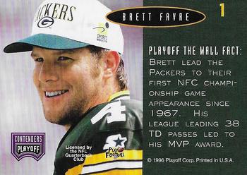 1996 Playoff Contenders - Open Field #1 Brett Favre Back