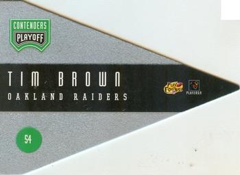 1996 Playoff Contenders - Pennants #54 Tim Brown Back