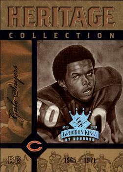 2003 Donruss Gridiron Kings - Heritage Collection #HC-10 Gale Sayers Front