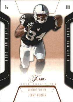 2003 Flair - Collection #62 Jerry Porter Front