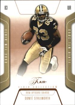 2003 Flair - Collection #83 Donte Stallworth Front
