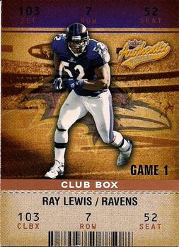 2003 Fleer Authentix - Club Box #49 Ray Lewis Front