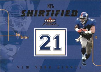 2003 Fleer Focus - NFL Shirtified #15 NS Tiki Barber Front